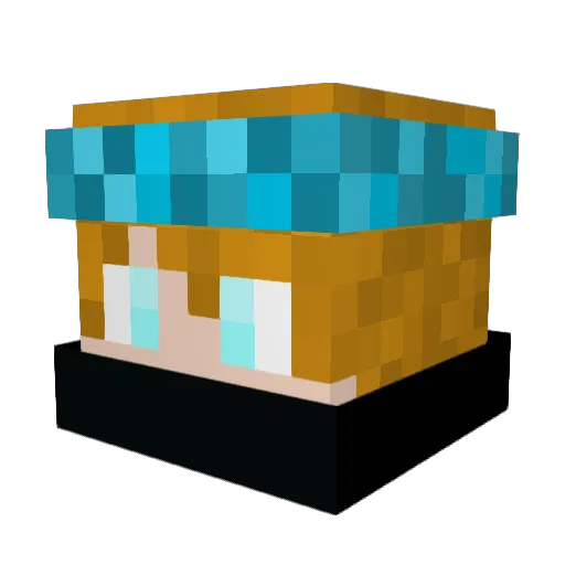 Merciful96 Minecraft avatar head, 3D render