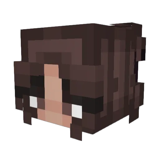 Mercii7a Minecraft avatar head, 3D render