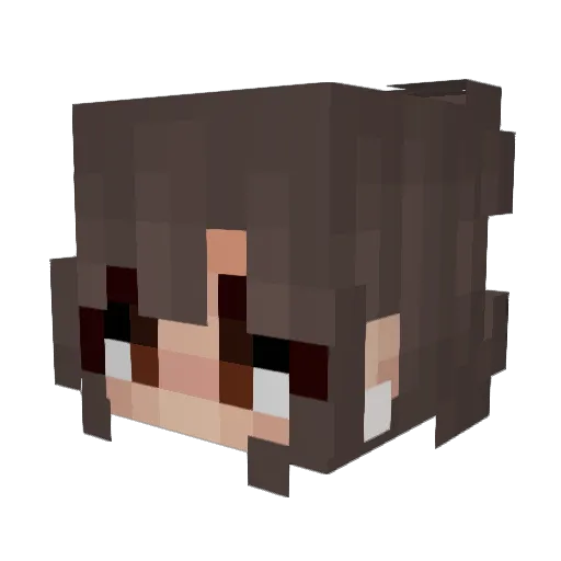 MercilesSong Minecraft avatar head, 3D render