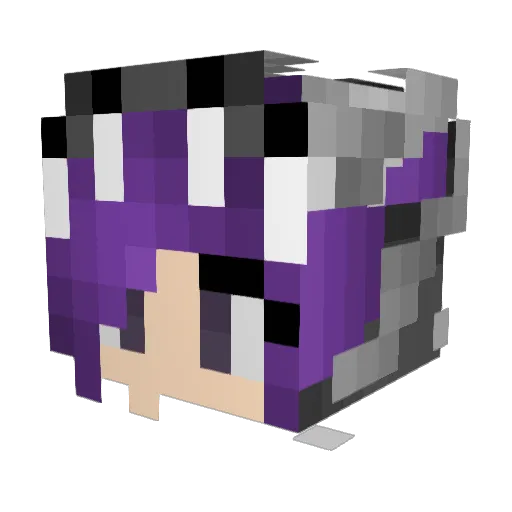 Merckee Minecraft avatar head, 3D render