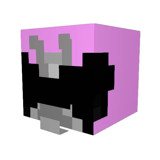 Merckyy Minecraft avatar head, 3D render