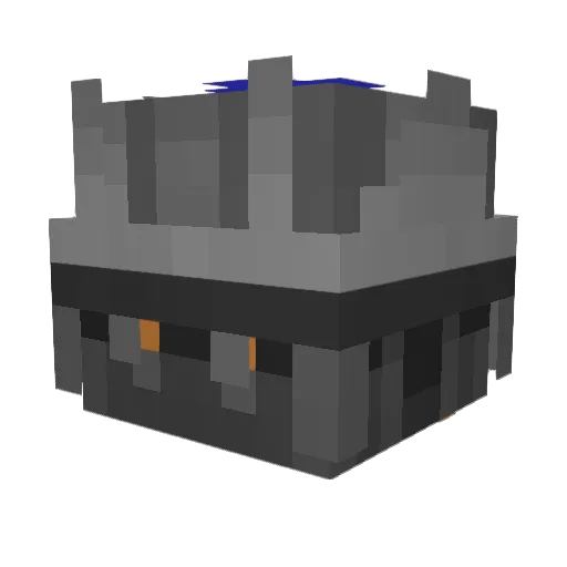 Mercureee Minecraft avatar head, 3D render