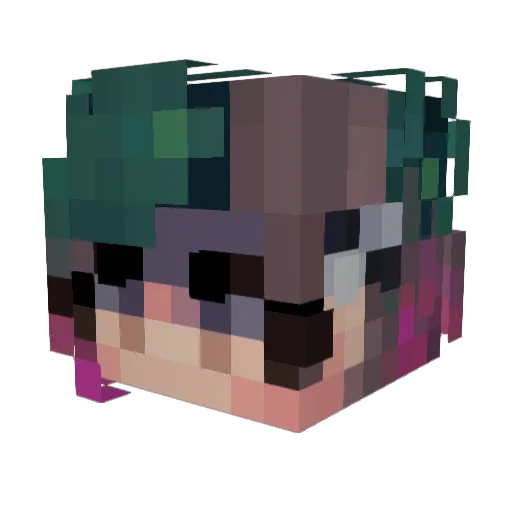 Mercurious505 Minecraft avatar head, 3D render
