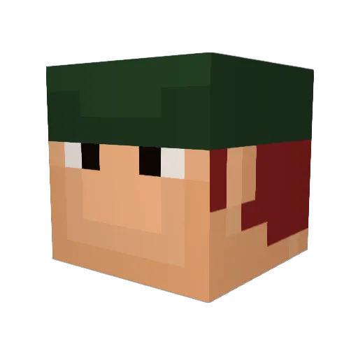 Mercurium29 Minecraft avatar head, 3D render