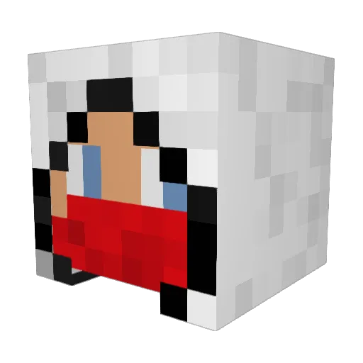 Mercury606 Minecraft avatar head, 3D render
