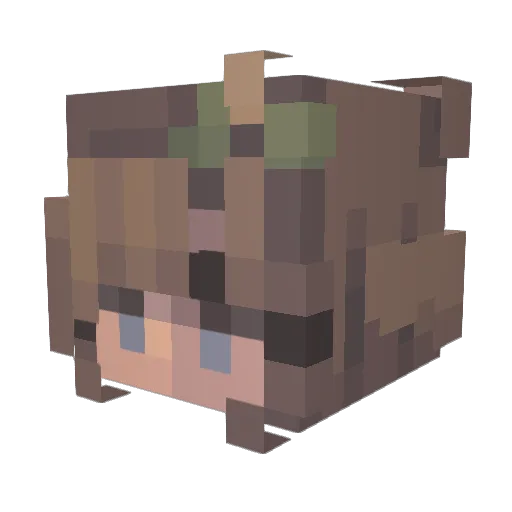 MercurySpill Minecraft avatar head, 3D render