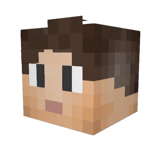 MercuryZ Minecraft avatar head, 3D render