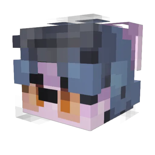 Mercury_Cake Minecraft avatar head, 3D render