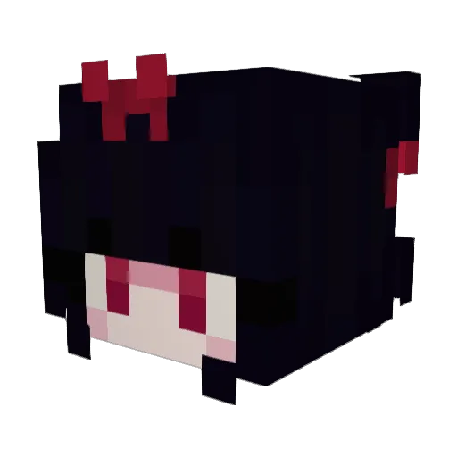 Mercury_Chan Minecraft avatar head, 3D render