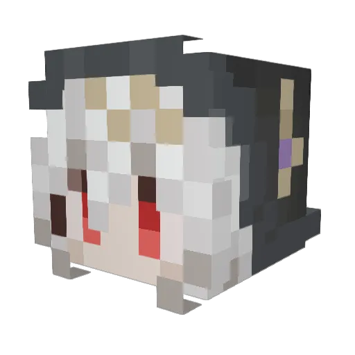 Mercury_Rein Minecraft avatar head, 3D render