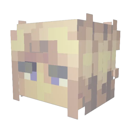 Mercy723 Minecraft avatar head, 3D render