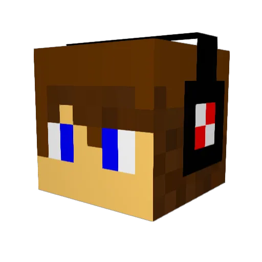 MercyMD Minecraft avatar head, 3D render