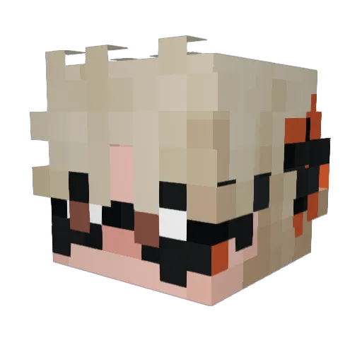 Mercygains Minecraft avatar head, 3D render
