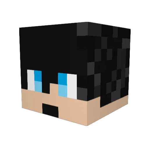 MerczVoltage10 Minecraft avatar head, 3D render
