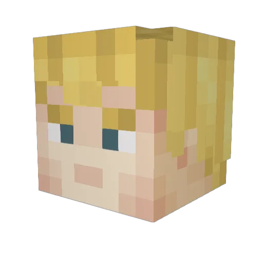 Merderler Minecraft avatar head, 3D render