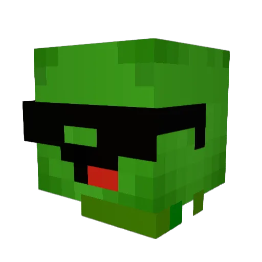 MereLuck Minecraft avatar head, 3D render