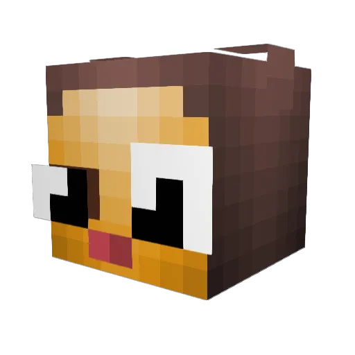 MerekTeK Minecraft avatar head, 3D render