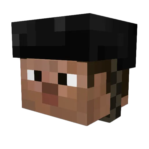 Merel135 Minecraft avatar head, 3D render