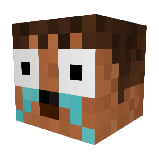 Merentiel Minecraft avatar head, 3D render