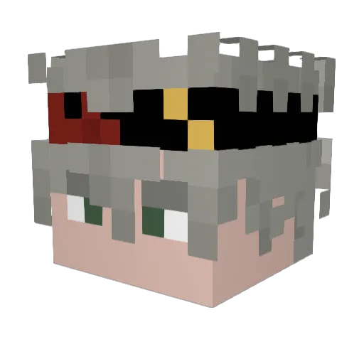 Mereoleona8 Minecraft avatar head, 3D render