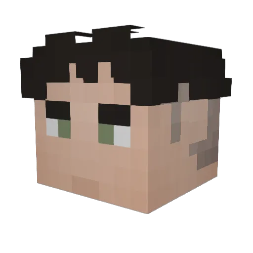 MeretskovN Minecraft avatar head, 3D render