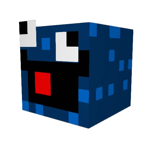 MerfeeChica Minecraft avatar head, 3D render
