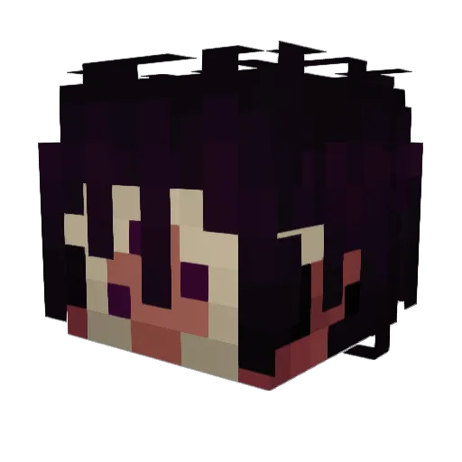 Merffinn Minecraft avatar head, 3D render