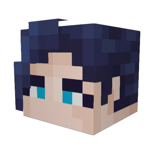 Mergan_ Minecraft avatar head, 3D render