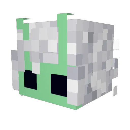Merganette Minecraft avatar head, 3D render