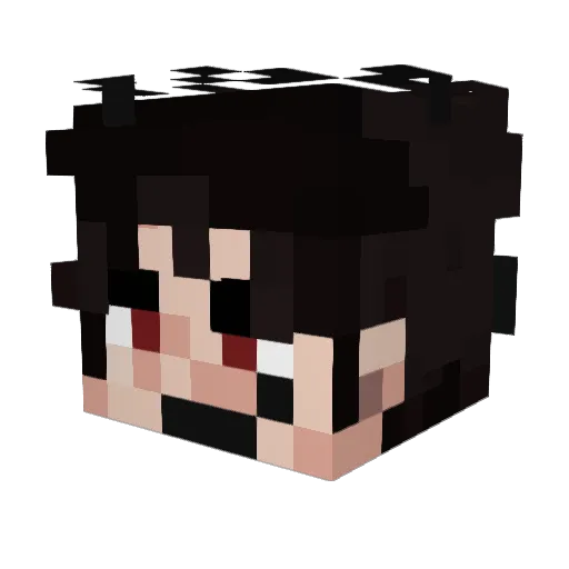 MergezMan Minecraft avatar head, 3D render