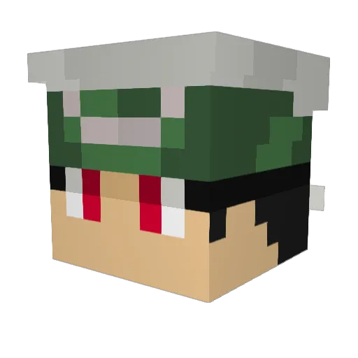 Merguss Minecraft avatar head, 3D render