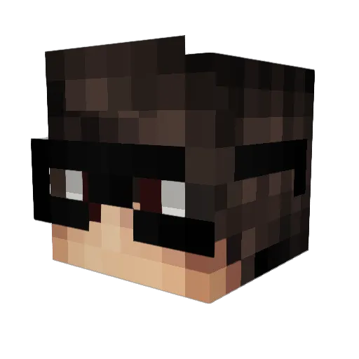 MeriFE Minecraft avatar head, 3D render