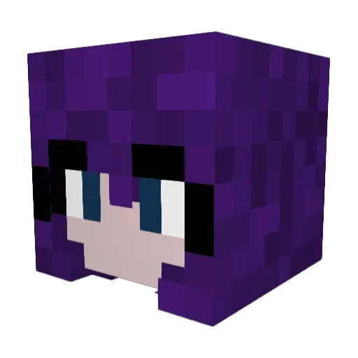 MeriTheMenace Minecraft avatar head, 3D render