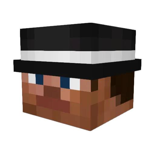 MeridaMilo Minecraft avatar head, 3D render