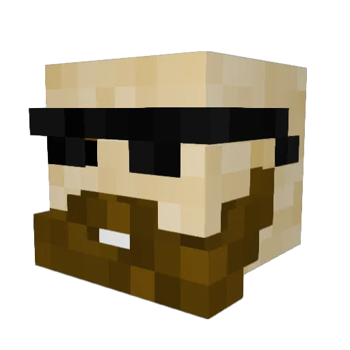 Meridolian Minecraft avatar head, 3D render