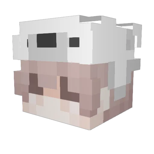Merieux Minecraft avatar head, 3D render