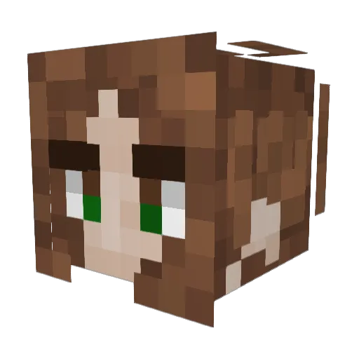 Merikano Minecraft avatar head, 3D render