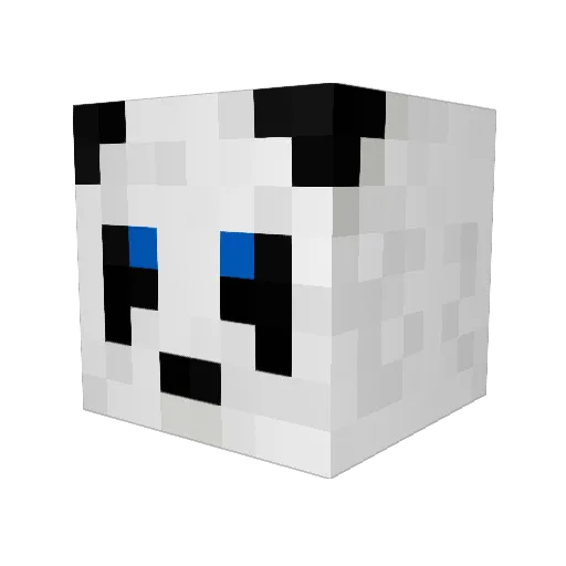 Merila Minecraft avatar head, 3D render