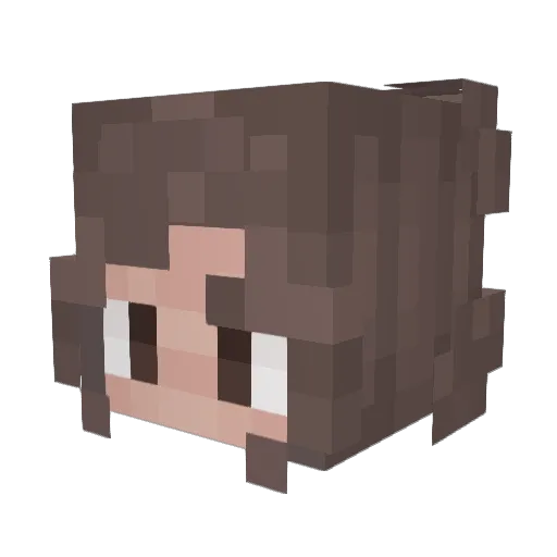 Meriliis2005 Minecraft avatar head, 3D render