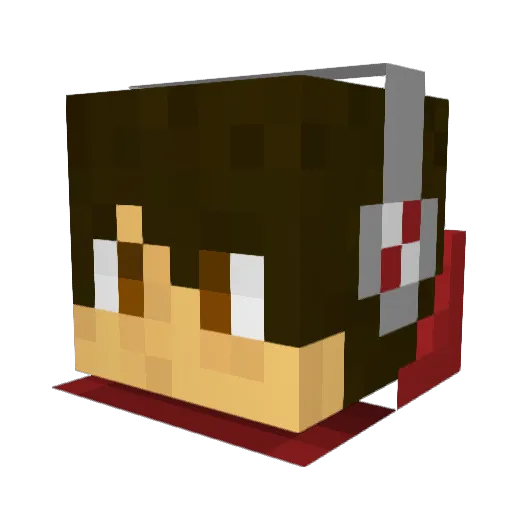 Merino999 Minecraft avatar head, 3D render