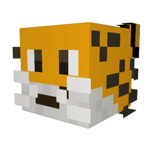 Meripeips Minecraft avatar head, 3D render