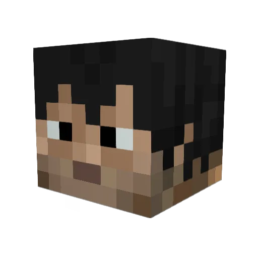 MeriscaWire Minecraft avatar head, 3D render