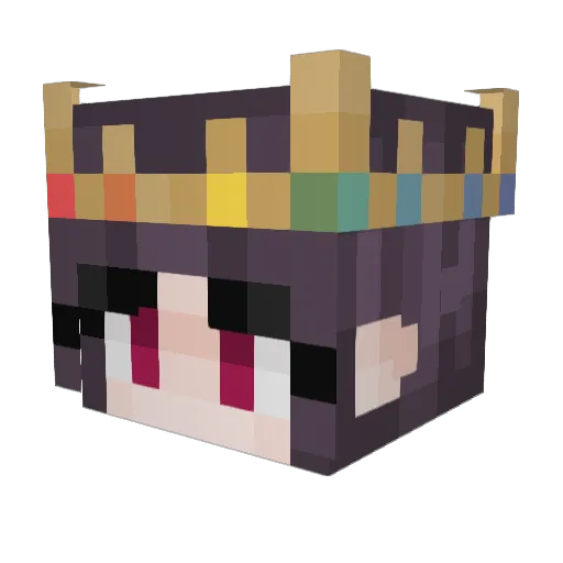 Merivia Minecraft avatar head, 3D render