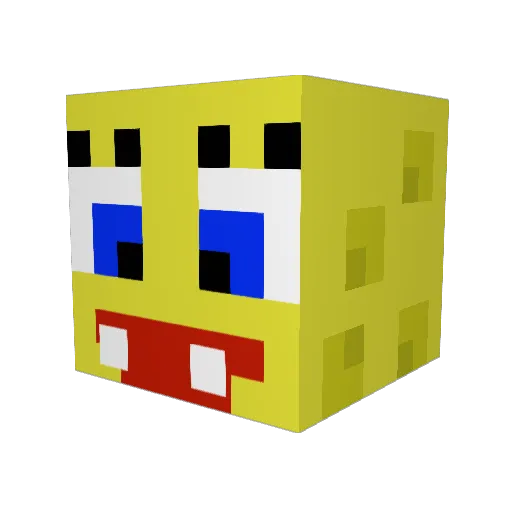 Meriwc Minecraft avatar head, 3D render