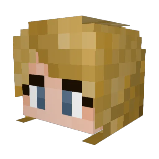 Merkadee Minecraft avatar head, 3D render