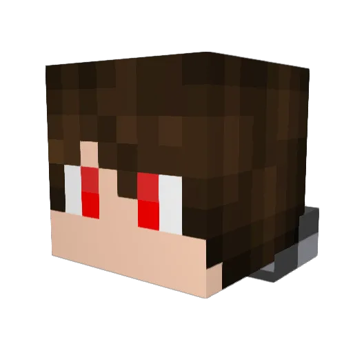 Merkaderia Minecraft avatar head, 3D render