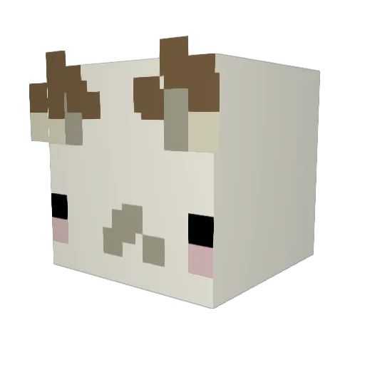 Merkaffe Minecraft avatar head, 3D render