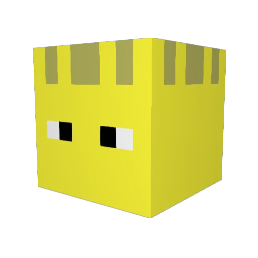 Merkarysun Minecraft avatar head, 3D render
