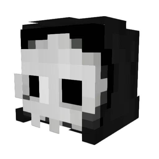 Merkcase Minecraft avatar head, 3D render