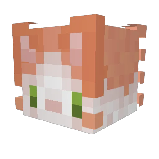 Merkiz Minecraft avatar head, 3D render